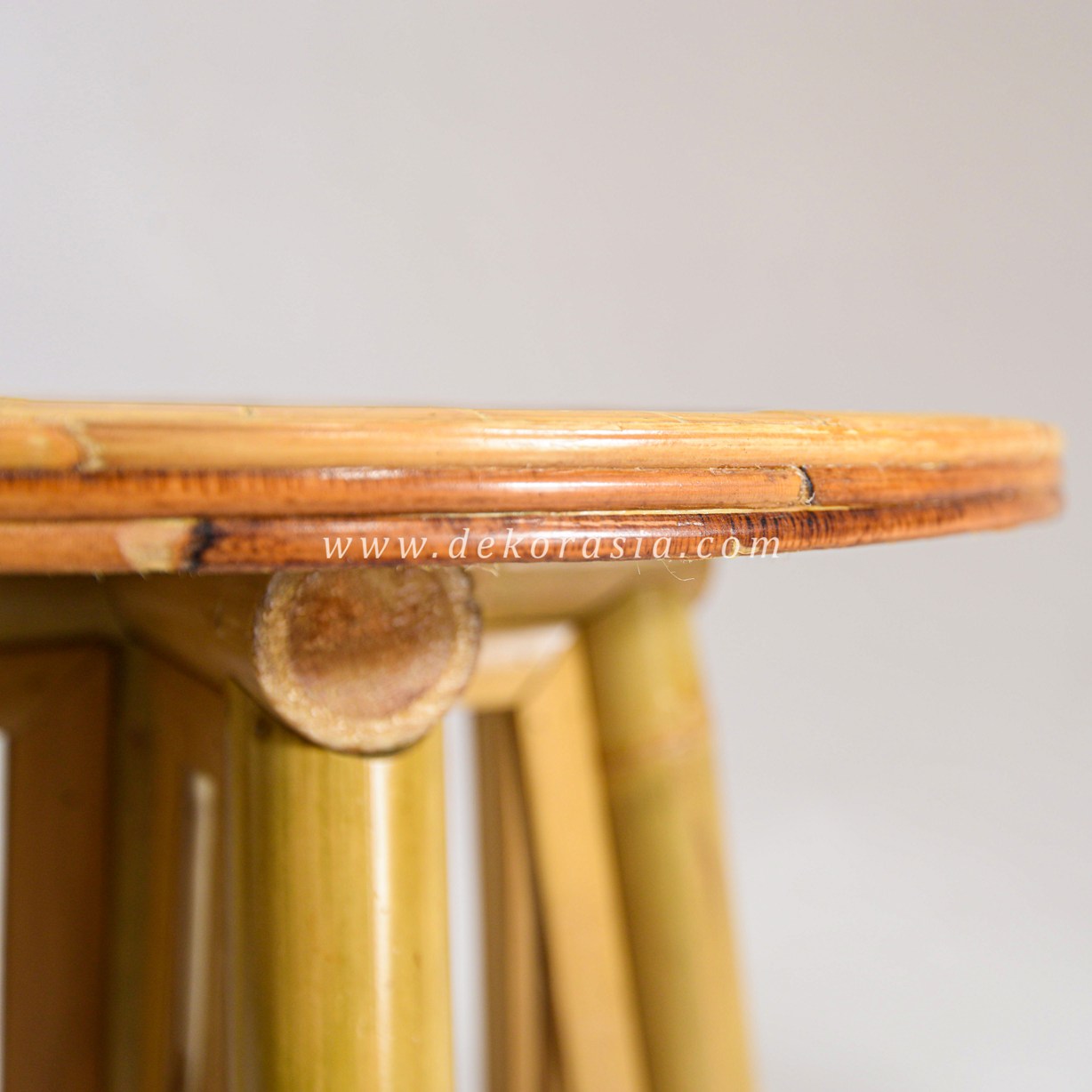 Modern Round Bamboo Side Table